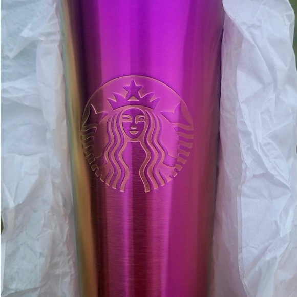 Starbucks Pink Oil Slick Cup Stainless Steel Ombre Tumbler 24oz Venti New 2022 - Picture 8 of 9
